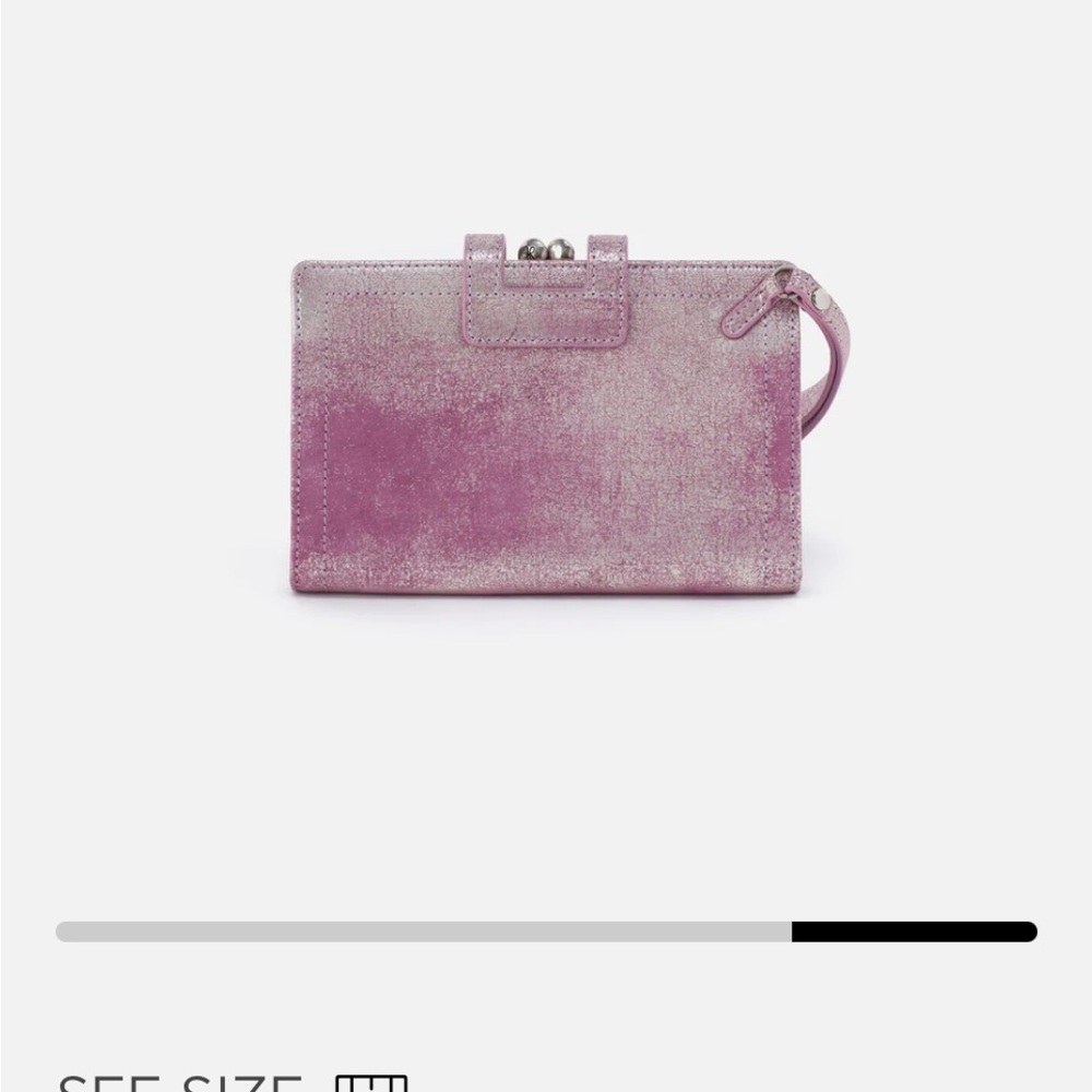 Violet Metallic Leather Wristlet - Picture 5 of 8